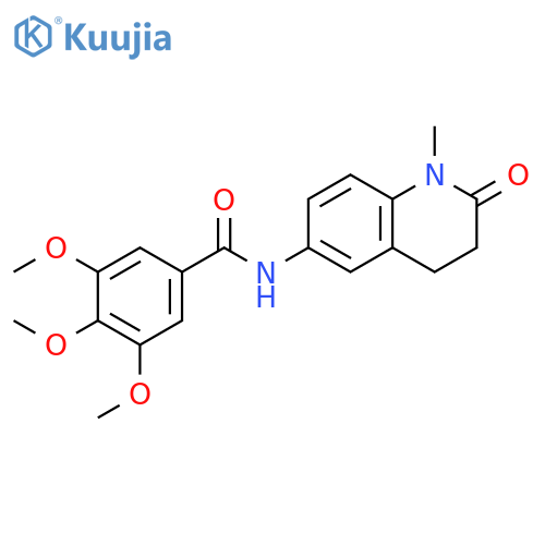 3,4,5-trimethoxy-N-(1-methyl-2-oxo-1,2,3,4-tetrahydroquinolin-6-yl)benzamide structure