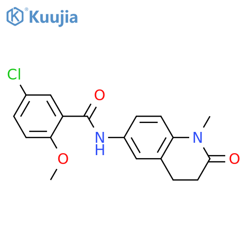 5-chloro-2-methoxy-N-(1-methyl-2-oxo-1,2,3,4-tetrahydroquinolin-6-yl)benzamide structure