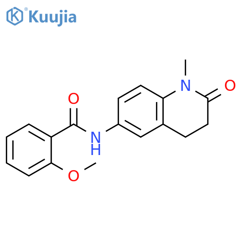 2-methoxy-N-(1-methyl-2-oxo-1,2,3,4-tetrahydroquinolin-6-yl)benzamide structure
