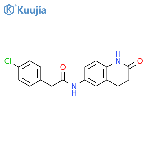 2-(4-chlorophenyl)-N-(2-oxo-1,2,3,4-tetrahydroquinolin-6-yl)acetamide structure