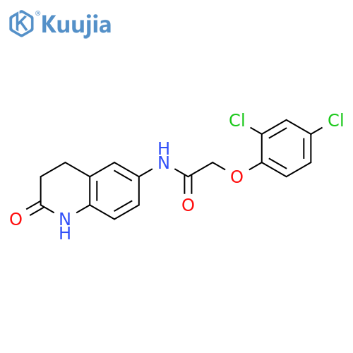 2-(2,4-dichlorophenoxy)-N-(2-oxo-1,2,3,4-tetrahydroquinolin-6-yl)acetamide structure