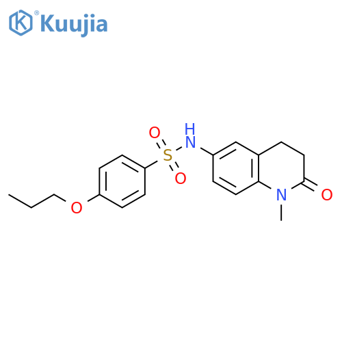 N-(1-methyl-2-oxo-1,2,3,4-tetrahydroquinolin-6-yl)-4-propoxybenzene-1-sulfonamide structure