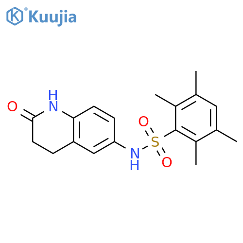 2,3,5,6-tetramethyl-N-(2-oxo-1,2,3,4-tetrahydroquinolin-6-yl)benzene-1-sulfonamide structure