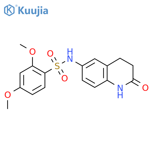 2,4-dimethoxy-N-(2-oxo-1,2,3,4-tetrahydroquinolin-6-yl)benzene-1-sulfonamide structure