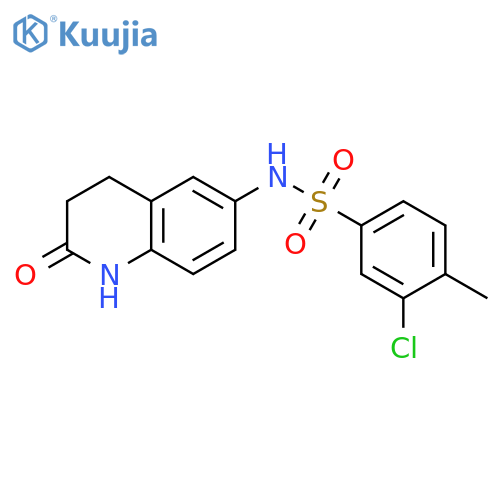 3-chloro-4-methyl-N-(2-oxo-1,2,3,4-tetrahydroquinolin-6-yl)benzene-1-sulfonamide structure