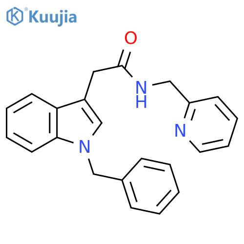 2-(1-benzyl-1H-indol-3-yl)-N-(pyridin-2-yl)methylacetamide structure