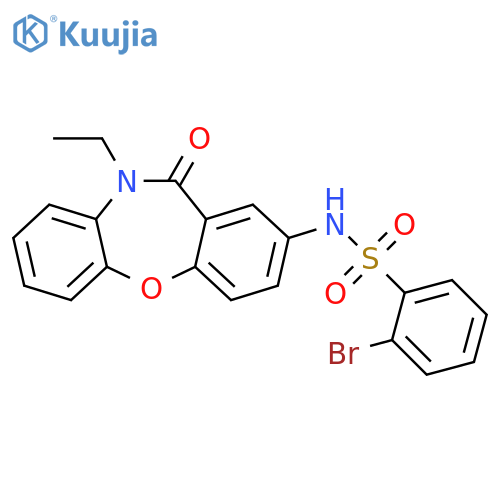 2-bromo-N-{9-ethyl-10-oxo-2-oxa-9-azatricyclo9.4.0.0^{3,8}pentadeca-1(11),3(8),4,6,12,14-hexaen-13-yl}benzene-1-sulfonamide structure