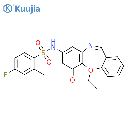 N-{9-ethyl-10-oxo-2-oxa-9-azatricyclo9.4.0.0^{3,8}pentadeca-1(11),3(8),4,6,12,14-hexaen-13-yl}-4-fluoro-2-methylbenzene-1-sulfonamide structure