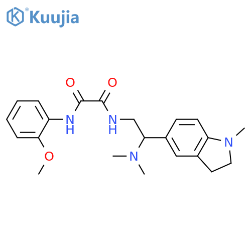 N-2-(dimethylamino)-2-(1-methyl-2,3-dihydro-1H-indol-5-yl)ethyl-N'-(2-methoxyphenyl)ethanediamide structure