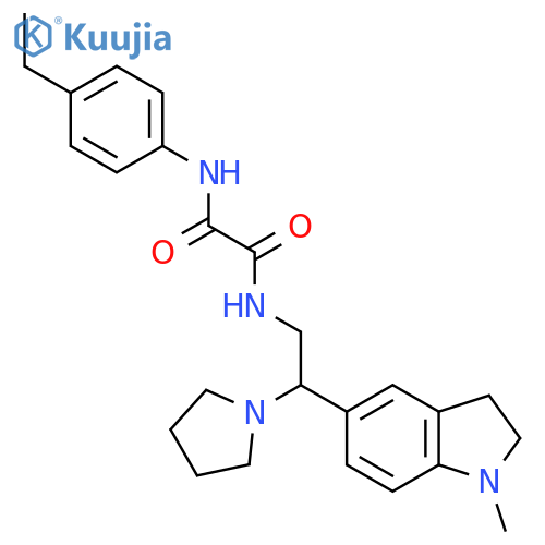 N'-(4-ethylphenyl)-N-2-(1-methyl-2,3-dihydro-1H-indol-5-yl)-2-(pyrrolidin-1-yl)ethylethanediamide structure