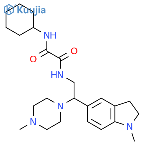 N'-cyclohexyl-N-2-(1-methyl-2,3-dihydro-1H-indol-5-yl)-2-(4-methylpiperazin-1-yl)ethylethanediamide structure