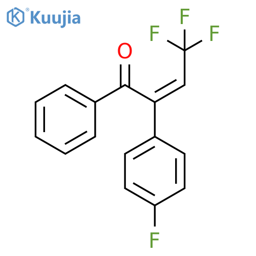 2-Buten-1-one, 4,4,4-trifluoro-2-(4-fluorophenyl)-1-phenyl-, (2Z)- structure