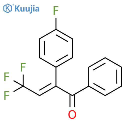 2-Buten-1-one, 4,4,4-trifluoro-2-(4-fluorophenyl)-1-phenyl-, (2E)- structure