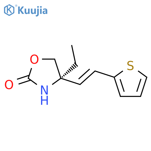 2-Oxazolidinone, 4-ethyl-4-[2-(2-thienyl)ethenyl]-, (4R)- structure