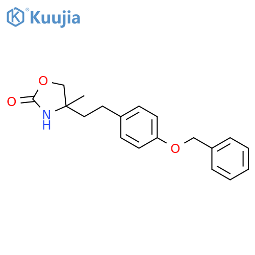 2-Oxazolidinone, 4-methyl-4-[2-[4-(phenylmethoxy)phenyl]ethyl]-, (4R)- structure