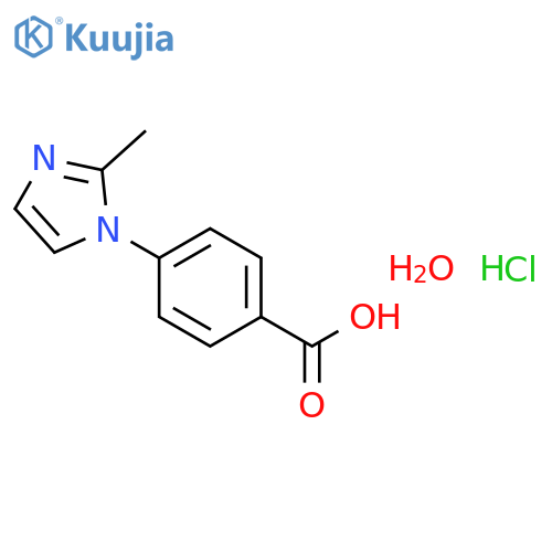 4-(2-Methyl-1H-imidazol-1-yl)benzoic acid hydrochloride hydrate structure