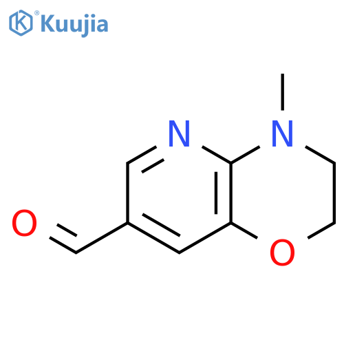 4-methyl-2H,3H,4H-pyrido[3,2-b][1,4]oxazine-7-carbaldehyde structure