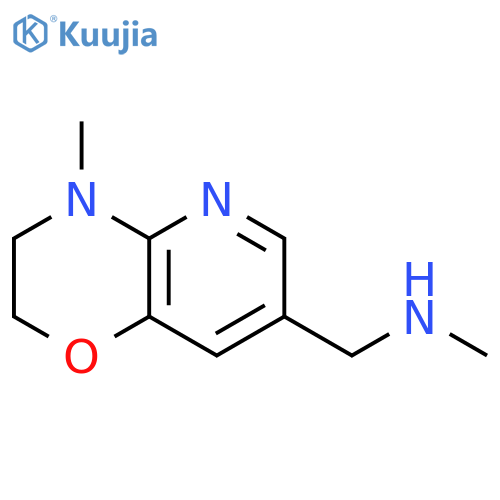 N-methyl(4-methyl-3,4-dihydro-2H-pyrido3,2-b1,4oxazin-7-yl)methylamine structure