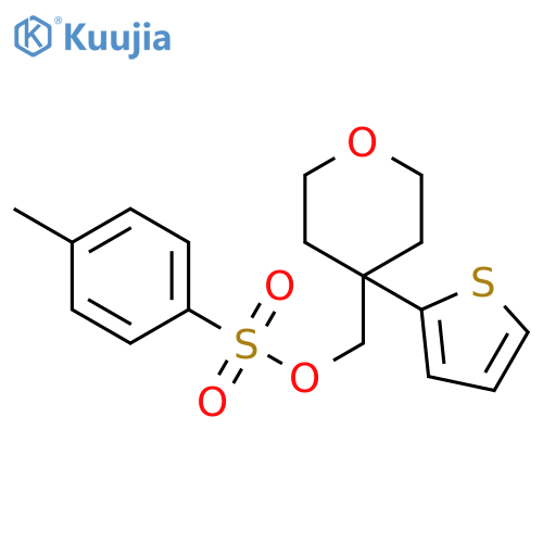 (4-Thien-2-yltetrahydropyran-4-yl)methyl toluene-4-sulfonate structure
