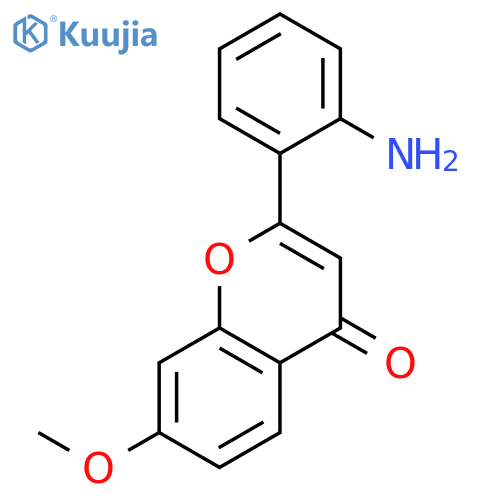 4H-1-Benzopyran-4-one, 2-(2-aminophenyl)-7-methoxy- structure