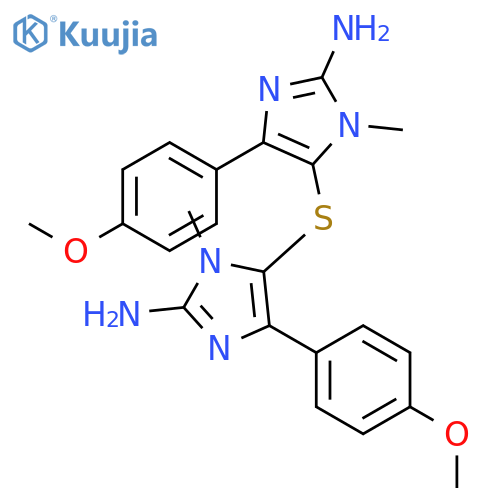 1H-Imidazol-2-amine, 5,5'-thiobis[4-(4-methoxyphenyl)-1-methyl- structure