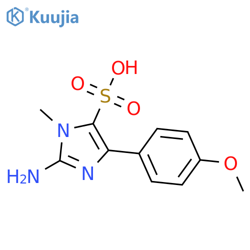 2-Amino-4-(4-methoxyphenyl)-1-methyl-1H-imidazole-5-sulfonic acid structure