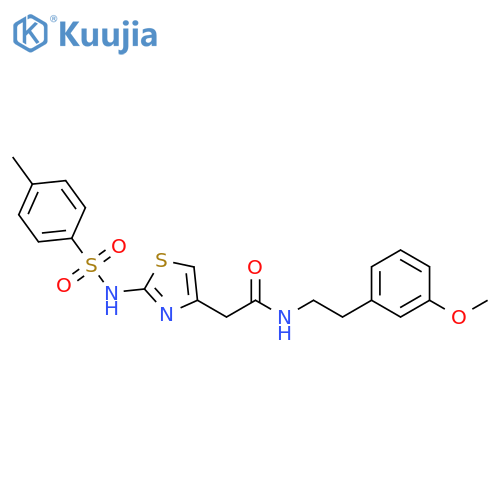 N-2-(3-methoxyphenyl)ethyl-2-2-(4-methylbenzenesulfonamido)-1,3-thiazol-4-ylacetamide structure