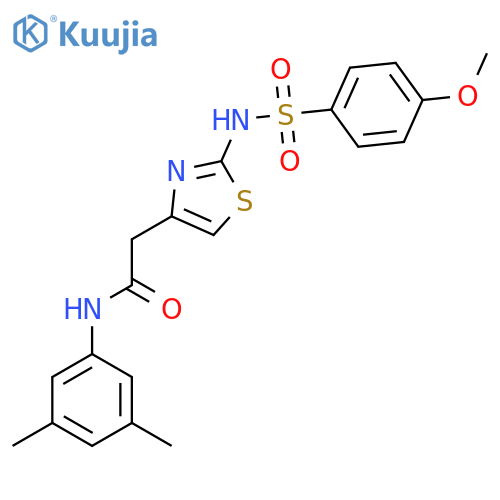 N-(3,5-dimethylphenyl)-2-2-(4-methoxybenzenesulfonamido)-1,3-thiazol-4-ylacetamide structure