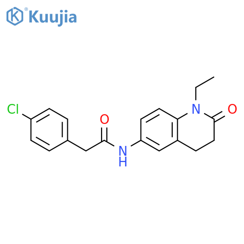 2-(4-chlorophenyl)-N-(1-ethyl-2-oxo-1,2,3,4-tetrahydroquinolin-6-yl)acetamide structure
