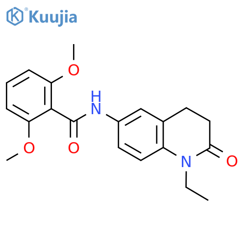 N-(1-ethyl-2-oxo-1,2,3,4-tetrahydroquinolin-6-yl)-2,6-dimethoxybenzamide structure