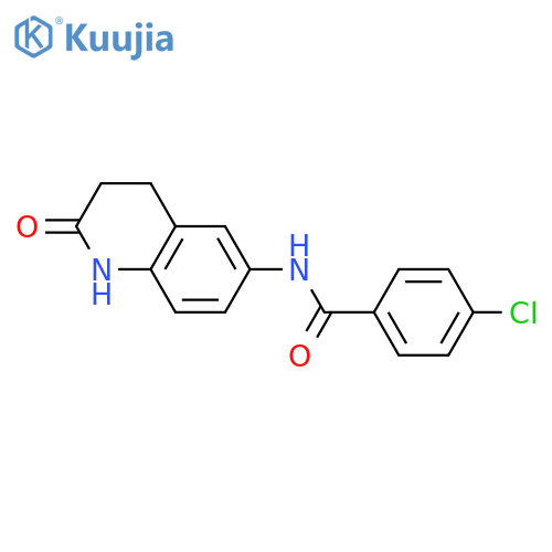 4-chloro-N-(2-oxo-1,2,3,4-tetrahydroquinolin-6-yl)benzamide structure