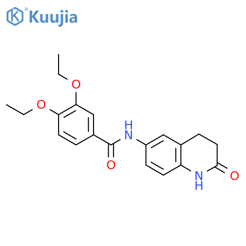 3,4-diethoxy-N-(2-oxo-1,2,3,4-tetrahydroquinolin-6-yl)benzamide structure