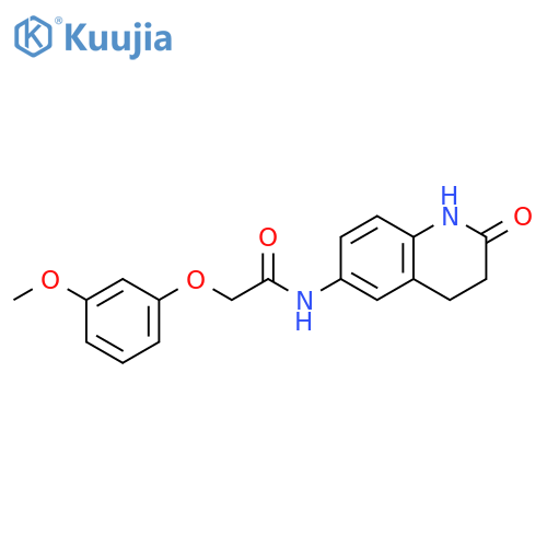 2-(3-methoxyphenoxy)-N-(2-oxo-1,2,3,4-tetrahydroquinolin-6-yl)acetamide structure