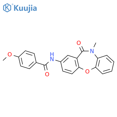 4-methoxy-N-{9-methyl-10-oxo-2-oxa-9-azatricyclo9.4.0.0^{3,8}pentadeca-1(11),3(8),4,6,12,14-hexaen-13-yl}benzamide structure