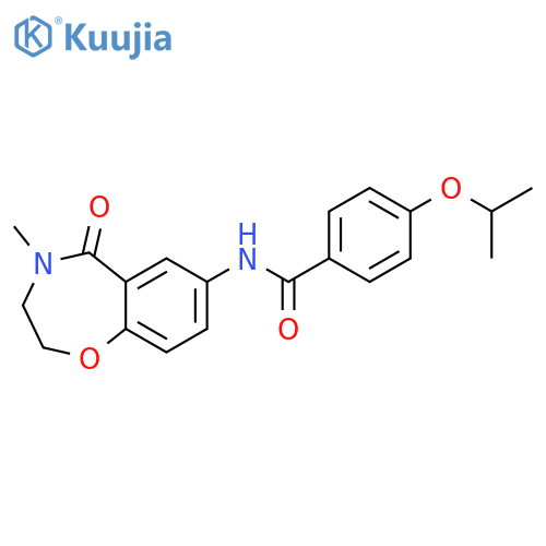 N-(4-methyl-5-oxo-2,3,4,5-tetrahydro-1,4-benzoxazepin-7-yl)-4-(propan-2-yloxy)benzamide structure