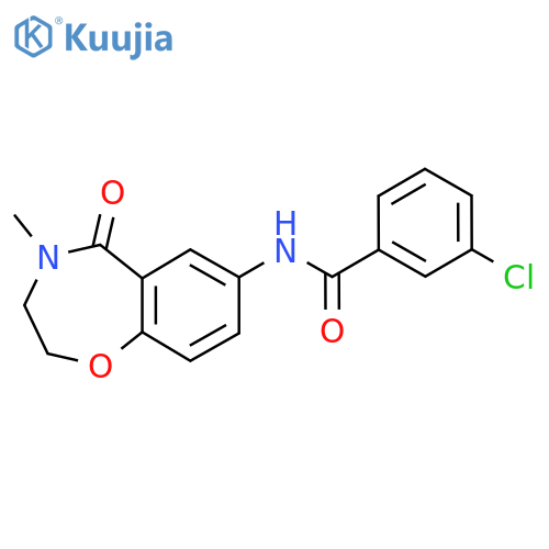 3-chloro-N-(4-methyl-5-oxo-2,3,4,5-tetrahydro-1,4-benzoxazepin-7-yl)benzamide structure