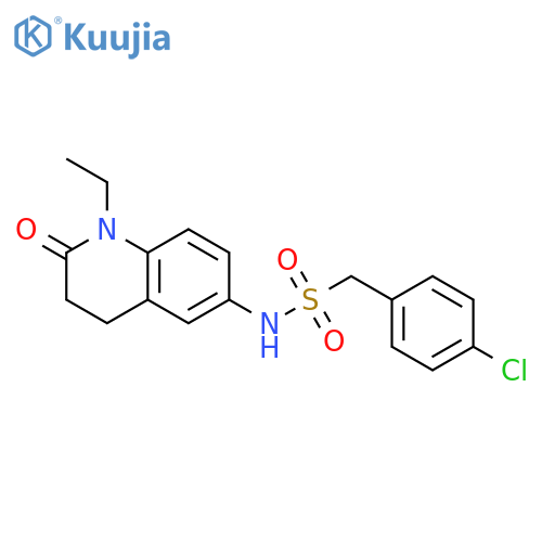 1-(4-chlorophenyl)-N-(1-ethyl-2-oxo-1,2,3,4-tetrahydroquinolin-6-yl)methanesulfonamide structure
