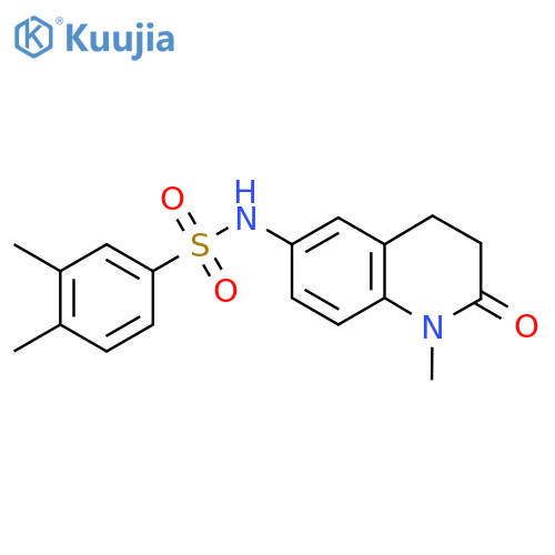 3,4-dimethyl-N-(1-methyl-2-oxo-1,2,3,4-tetrahydroquinolin-6-yl)benzene-1-sulfonamide structure