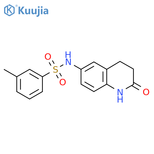3-methyl-N-(2-oxo-1,2,3,4-tetrahydroquinolin-6-yl)benzene-1-sulfonamide structure