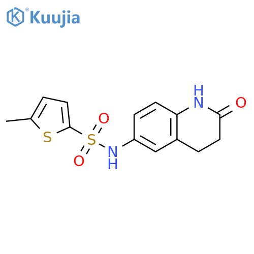 5-methyl-N-(2-oxo-1,2,3,4-tetrahydroquinolin-6-yl)thiophene-2-sulfonamide structure