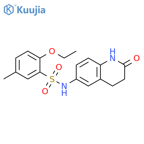 2-ethoxy-5-methyl-N-(2-oxo-1,2,3,4-tetrahydroquinolin-6-yl)benzene-1-sulfonamide structure