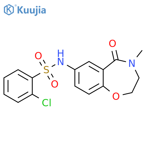 2-chloro-N-(4-methyl-5-oxo-2,3,4,5-tetrahydro-1,4-benzoxazepin-7-yl)benzene-1-sulfonamide structure