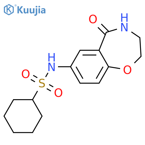 N-(5-oxo-2,3,4,5-tetrahydro-1,4-benzoxazepin-7-yl)cyclohexanesulfonamide structure