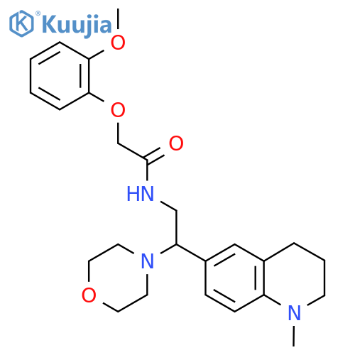 2-(2-methoxyphenoxy)-N-2-(1-methyl-1,2,3,4-tetrahydroquinolin-6-yl)-2-(morpholin-4-yl)ethylacetamide structure