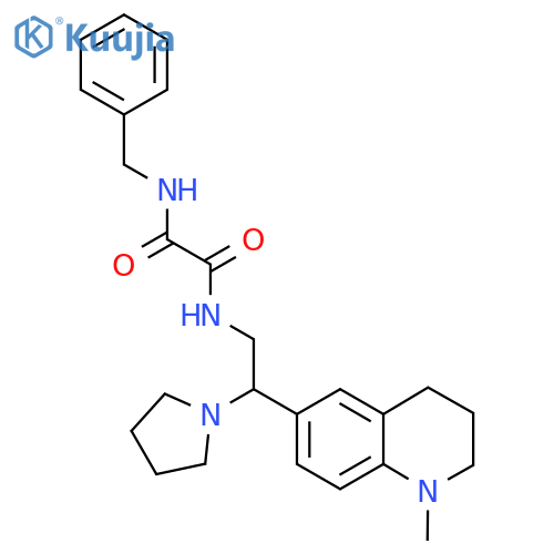N'-benzyl-N-2-(1-methyl-1,2,3,4-tetrahydroquinolin-6-yl)-2-(pyrrolidin-1-yl)ethylethanediamide structure