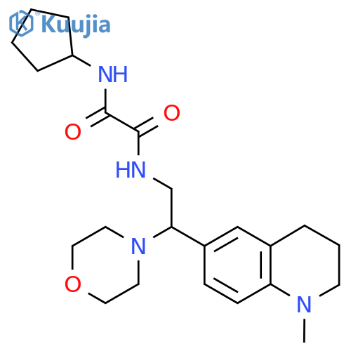 N-cyclopentyl-N'-2-(1-methyl-1,2,3,4-tetrahydroquinolin-6-yl)-2-(morpholin-4-yl)ethylethanediamide structure