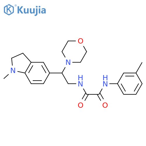 N-2-(1-methyl-2,3-dihydro-1H-indol-5-yl)-2-(morpholin-4-yl)ethyl-N'-(3-methylphenyl)ethanediamide structure
