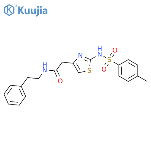 2-2-(4-methylbenzenesulfonamido)-1,3-thiazol-4-yl-N-(2-phenylethyl)acetamide structure