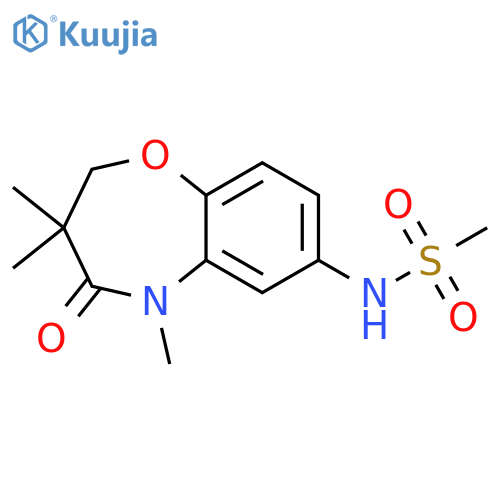 N-(3,3,5-trimethyl-4-oxo-2,3,4,5-tetrahydro-1,5-benzoxazepin-7-yl)methanesulfonamide structure