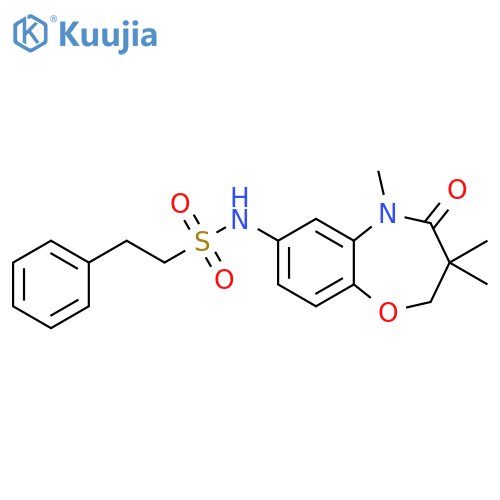 2-phenyl-N-(3,3,5-trimethyl-4-oxo-2,3,4,5-tetrahydro-1,5-benzoxazepin-7-yl)ethane-1-sulfonamide structure